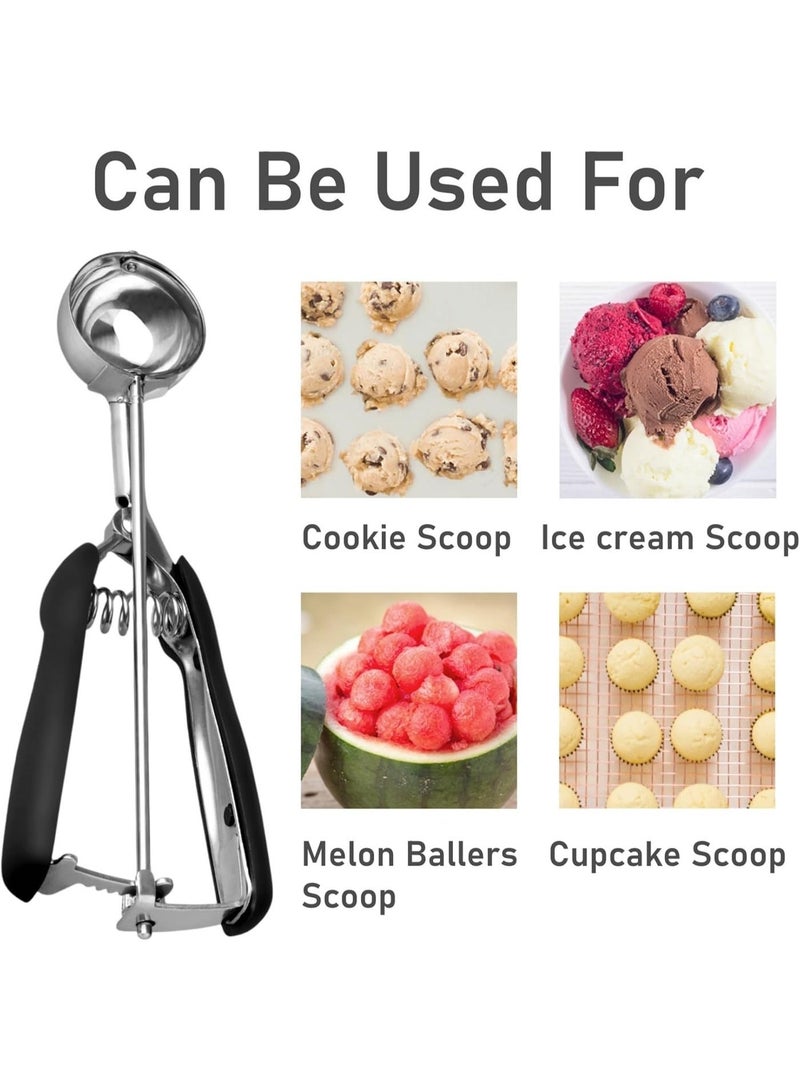 ChicAbode Cookie Scoop, Ice Cream Scoop, 2 Tbsp/ 30ml/ 1oz, 18/8 Stainless Steel Cookie Scoops for Baking, Ice Cream Scooper with Trigger Release, Cookie Dough Scoop with Comfortable Grip - Image 4